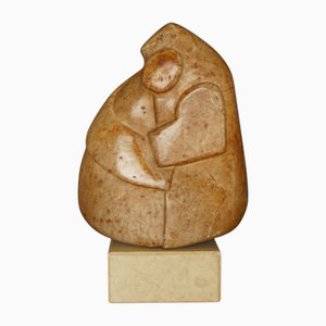 Figurative Skulptur aus geschnitztem Stein, 1960er