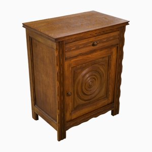 Small Brutalist Oak Cabinet, 1960s