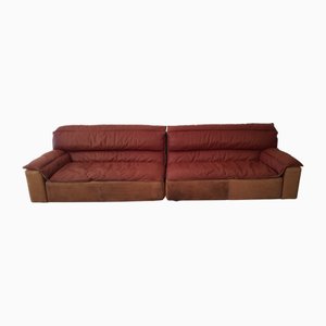 Bogo Sofas aus Leder & Wildleder von Carlo Bartoli für Rossi Di Albizzate, 1970, 2er Set