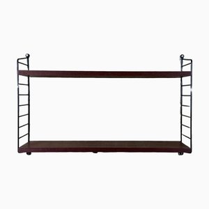 Vintage Teak String Shelf by Kajsa & Nils Nisse Strinning, 1960s
