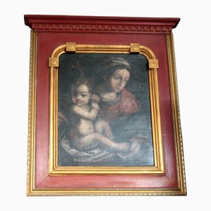 Norditalienischer Künstler, Madonna mit Kind, Ende 16. Jh., Öl auf Leinwand, Gerahmt
