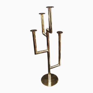 Bougeoirs en Laiton Doré par Karl Hagenauer pour Wiener Werkstätte, 1930