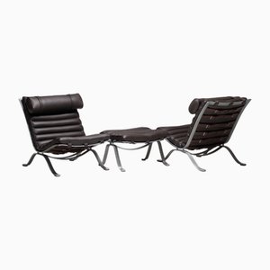 Ari Chairs and Ottoman by Arne Norell for Arne Norell AB, 1965, Set of 3