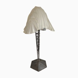 Verzierter Art Deco Schoß aus Schmiedeeisen von Verrerie Dart Degué, 1930