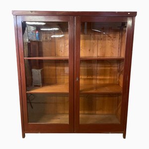 Vintage Spruce Display Cabinet