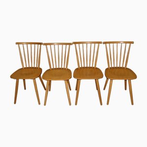Vintage Stühle aus Holz, 1970er, 4er Set