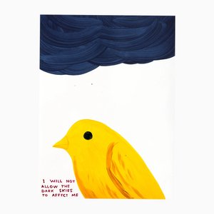 David Shrigley, Non permetterò ai cieli oscuri di influenzarmi, 2025, litografia
