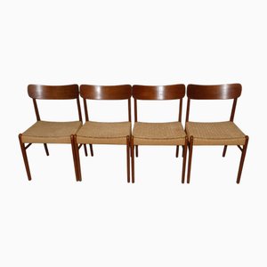 Teak Stühle von Glyngøre Stolefabrik, 1960er, 4er Set