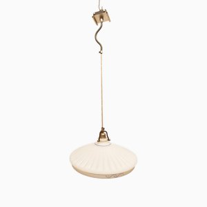 Lámpara colgante con vidrio decorado