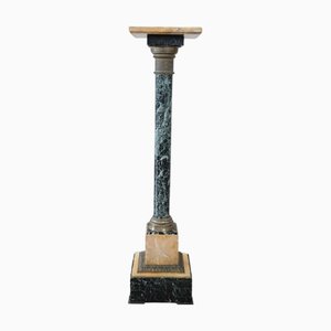 Antique Yellow and Green Marble Column, 1800s