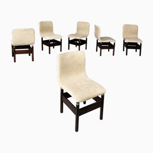 Sedie moderne in legno e metallo di Vittorio Introini per Saporiti, Italia, anni '60, set di 6