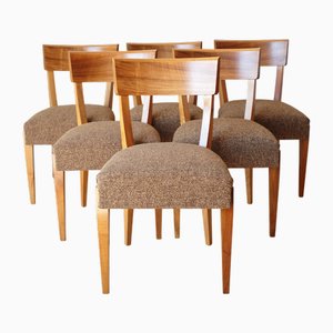 H-223 Walnut Dining Chairs by Jindrich Halabala for Up Zavody, 1930s, Set of 6