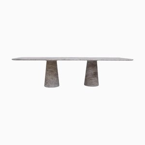 Silver Travertine Rectangle Dining Table by My Habitat Design