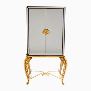 Gilt Wood and Mirrored Bar Cabinet from Maison Jansen, 1940