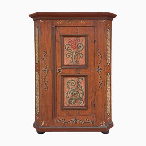 Antique Painted Floral Wardrobe, 1743