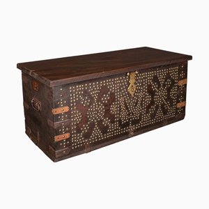 Antique African Studded Zanzibar Chest, 1850