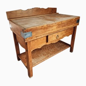Vintage French Butcher's Table, 1960s