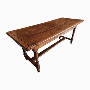 Louis XIII French Chateau Table with Walnut Top
