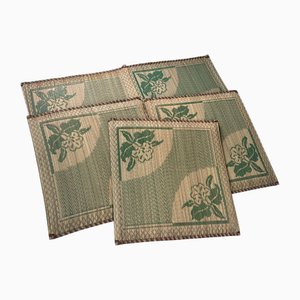 Vintage Japanese Zabuton Floor Cushions, 1970s, Set of 5