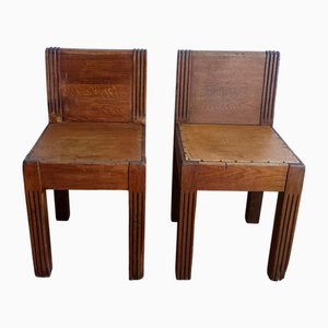 Art Deco Childrens Chairs, 1940s, Set of 2