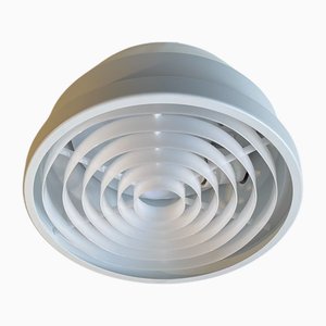 Danish Minimalist White Flush Mount by Svend Middelboe for Nordisk Solar, 1970s