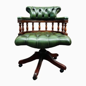 Chesterfield Captain Chair Green
