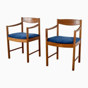 Set of Mid-Century Modern Teak Carver Chairs, 1960s