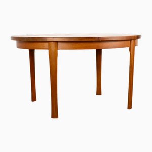 Mid-Century Modern Extendable Oblong Dining Table in Teak, 1960s