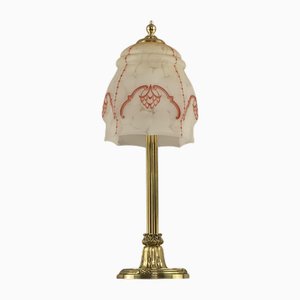Englische Damen Tischlampe aus Messing, 1900er