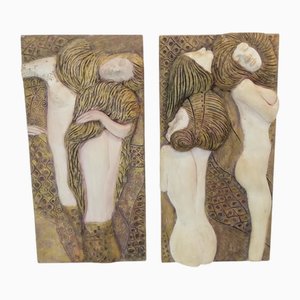 Large Decorative Panels, 1950s, Set of 2