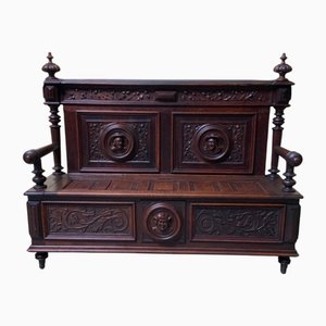 Antique Neo-Renaissance Chest Bench, 1880