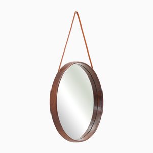 Teak Wall Mirror by Uno and Osten Kristiansson for Luxus, 1960s
