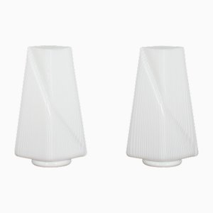 Italian Striped Murano Glass Table Lamps by Lino Tagliapietra, 1970s, Set of 2