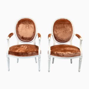 Set of Louis XVI Style Armchairs, Set of 2
