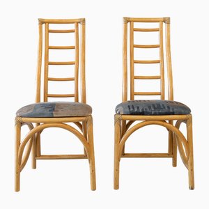 Bamboo Chairs, 1970, Set of 2