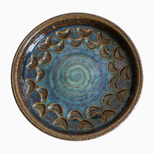 Mid-Century Modern Art Pottery Plate by Michael Andersen, Denmark, 1960s