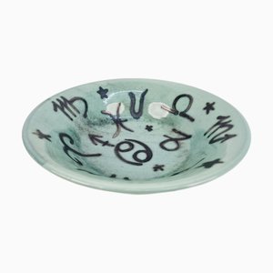 Assiette Décorative en Céramique avec Motif Horoscope par Géza Gorka, 1960s