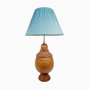 Vintage Wood Table Lamp, 1970s