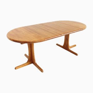 Vintage Danish Round Extendable Dining Table in Teak, 1960s