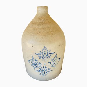 Antique Stoneware Jug by F. H. Cowden, 1880s