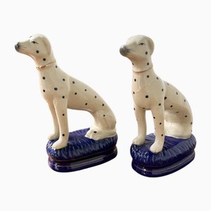 Hundebuchstützen aus Porzellan von Fitz and Floyd, England, 1960er, 2er Set