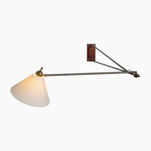 Große Wandlampe mit Arm, Frankreich, 1950er
