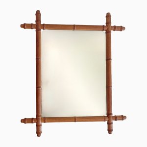 Miroir Faux Bambou Belle Epoque, Tour du 19ème Siècle, France