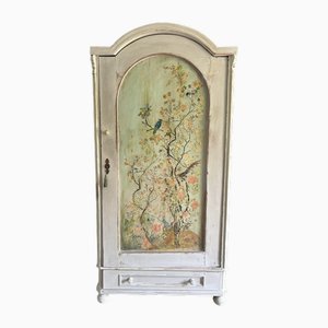 Vintage Painted Linen Press or Armoire