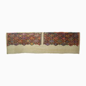 Vintage Anatolian Hand-Embroidered Kilim Wall Hanging in Cotton, 1970s