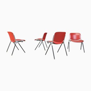 Vintage Italian Stackable Dining Chairs, 1970s, Set of 4