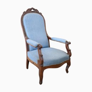 Fauteuil Antique en Noyer, Milieu du XIXe Siècle