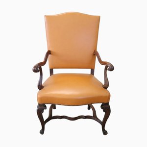 Antique Walnut Armchair, Late 19th Century