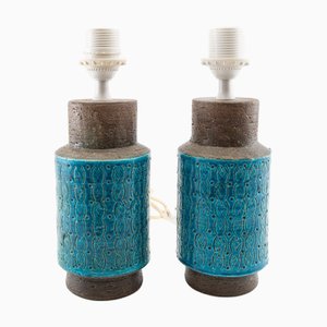 Ceramic Lamps by Aldo Londi for Bitossi, Italy, 1960s, Set of 2