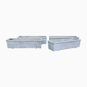 Große Vintage Pflanzgefäße aus Beton, 1960er, 4 . Set